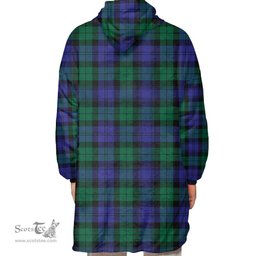 Scottish Blackwatch Modern Clan Tartan Oversized Blanket Hoodie - Classic Scottish Plaid Tartan Plaid