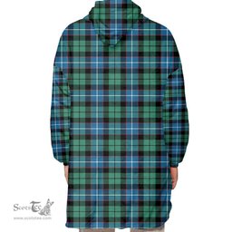Scottish Galbraith Ancient Clan Tartan Oversized Blanket Hoodie - Classic Scottish Plaid Tartan Plaid