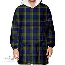 Scottish Colquhoun Modern Clan Tartan Oversized Blanket Hoodie - Classic Scottish Plaid Tartan Plaid