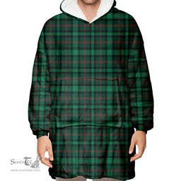 Scottish Ross Hunting Modern Clan Tartan Oversized Blanket Hoodie - Classic Scottish Plaid Tartan Plaid