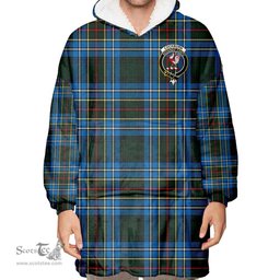 Scottish Cockburn Modern Clan Tartan Oversized Blanket Hoodie - Crest Scottish Plaid Tartan Plaid