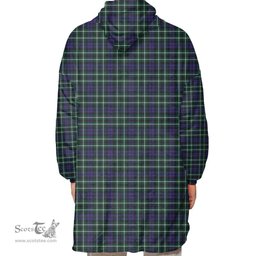 Scottish Graham of Montrose Modern Clan Tartan Oversized Blanket Hoodie - Classic Scottish Plaid Tartan Plaid