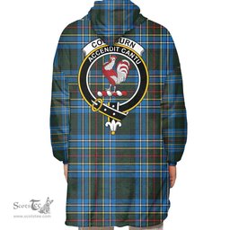 Scottish Cockburn Modern Clan Tartan Oversized Blanket Hoodie - Crest Scottish Plaid Tartan Plaid