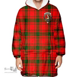 Scottish MacQuarrie Modern Clan Tartan Oversized Blanket Hoodie - Crest Scottish Plaid Tartan Plaid