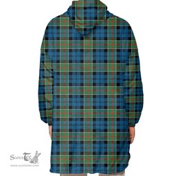 Scottish Colquhoun Ancient Clan Tartan Oversized Blanket Hoodie - Classic Scottish Plaid Tartan Plaid