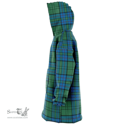 Scottish Lockhart Clan Tartan Oversized Blanket Hoodie - Classic Scottish Plaid Tartan Plaid