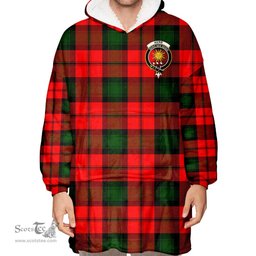 Scottish Kerr Modern Clan Tartan Oversized Blanket Hoodie - Crest Scottish Plaid Tartan Plaid