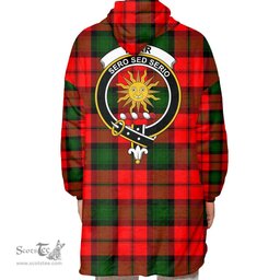 Scottish Kerr Modern Clan Tartan Oversized Blanket Hoodie - Crest Scottish Plaid Tartan Plaid