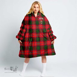 Scottish Rattray Modern Clan Tartan Oversized Blanket Hoodie - Crest Scottish Plaid Tartan Plaid