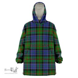 Scottish Paterson Clan Tartan Oversized Blanket Hoodie - Classic Scottish Plaid Tartan Plaid