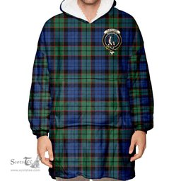 Scottish Fletcher Ancient Clan Tartan Oversized Blanket Hoodie - Crest Scottish Plaid Tartan Plaid