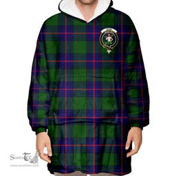 Scottish Shaw Modern Clan Tartan Oversized Blanket Hoodie - Crest Scottish Plaid Tartan Plaid