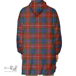 Scottish Fraser Ancient Clan Tartan Oversized Blanket Hoodie - Classic Scottish Plaid Tartan Plaid