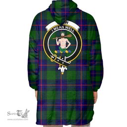 Scottish Shaw Modern Clan Tartan Oversized Blanket Hoodie - Crest Scottish Plaid Tartan Plaid
