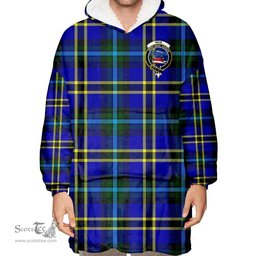 Scottish Weir Modern Clan Tartan Oversized Blanket Hoodie - Crest Scottish Plaid Tartan Plaid