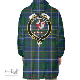 Scottish Cockburn Ancient Clan Tartan Oversized Blanket Hoodie - Crest Scottish Plaid Tartan Plaid