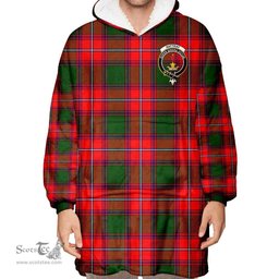 Scottish Rattray Modern Clan Tartan Oversized Blanket Hoodie - Crest Scottish Plaid Tartan Plaid