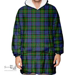 Scottish Paterson Clan Tartan Oversized Blanket Hoodie - Classic Scottish Plaid Tartan Plaid