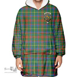 Scottish MacKintosh Hunting Ancient Clan Tartan Oversized Blanket Hoodie - Crest Scottish Plaid Tartan Plaid