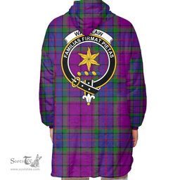 Scottish Wardlaw Modern Clan Tartan Oversized Blanket Hoodie - Crest Scottish Plaid Tartan Plaid