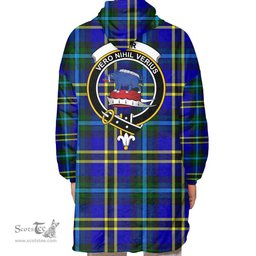 Scottish Weir Modern Clan Tartan Oversized Blanket Hoodie - Crest Scottish Plaid Tartan Plaid