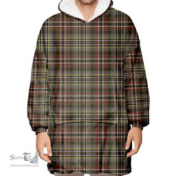 Scottish SCOTT GREEN WEATHERED Clan Tartan Oversized Blanket Hoodie - Classic Scottish Plaid Tartan Plaid