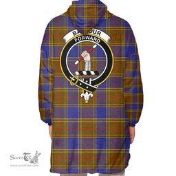 Scottish Balfour Modern Clan Tartan Oversized Blanket Hoodie - Crest Scottish Plaid Tartan Plaid