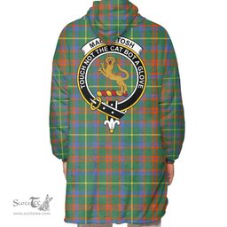 Scottish MacKintosh Hunting Ancient Clan Tartan Oversized Blanket Hoodie - Crest Scottish Plaid Tartan Plaid