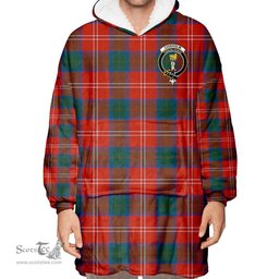 Scottish Chisholm Ancient Clan Tartan Oversized Blanket Hoodie - Crest Scottish Plaid Tartan Plaid