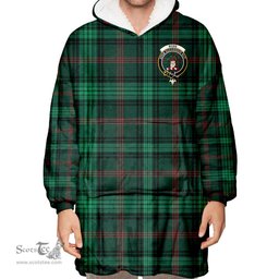 Scottish Ross Hunting Modern Clan Tartan Oversized Blanket Hoodie - Crest Scottish Plaid Tartan Plaid