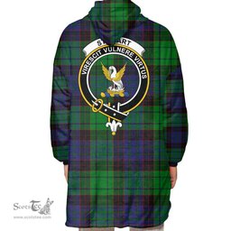 Scottish Stewart Old Modern Clan Tartan Oversized Blanket Hoodie - Crest Scottish Plaid Tartan Plaid