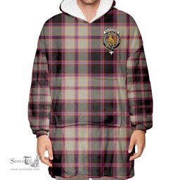 Scottish MacPherson Hunting Ancient Clan Tartan Oversized Blanket Hoodie - Crest Scottish Plaid Tartan Plaid