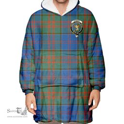 Scottish Stewart of Appin Hunting Ancient Clan Tartan Oversized Blanket Hoodie - Crest Scottish Plaid Tartan Plaid