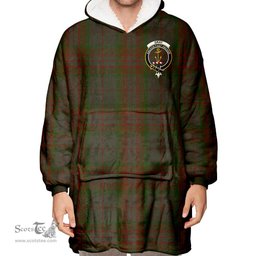 Scottish Gray Hunting Clan Tartan Oversized Blanket Hoodie - Crest Scottish Plaid Tartan Plaid