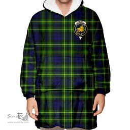 Scottish Campbell of Breadalbane Modern Clan Tartan Oversized Blanket Hoodie - Crest Scottish Plaid Tartan Plaid