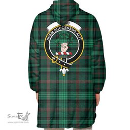 Scottish Ross Hunting Modern Clan Tartan Oversized Blanket Hoodie - Crest Scottish Plaid Tartan Plaid