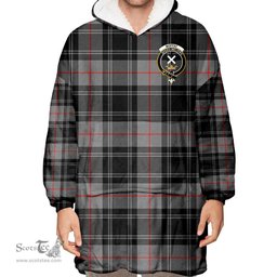 Scottish Moffat Modern Clan Tartan Oversized Blanket Hoodie - Crest Scottish Plaid Tartan Plaid
