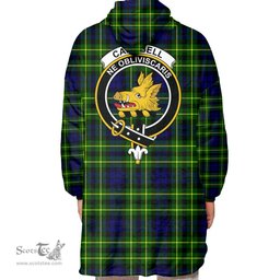Scottish Campbell of Breadalbane Modern Clan Tartan Oversized Blanket Hoodie - Crest Scottish Plaid Tartan Plaid