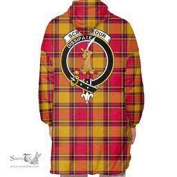 Scottish Scrymgeour Clan Tartan Oversized Blanket Hoodie - Crest Scottish Plaid Tartan Plaid