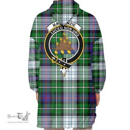 Scottish MacKenzie Dress Modern Clan Tartan Oversized Blanket Hoodie - Crest Scottish Plaid Tartan Plaid