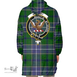 Scottish Wishart Hunting Modern Clan Tartan Oversized Blanket Hoodie - Crest Scottish Plaid Tartan Plaid