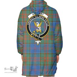 Scottish Stewart of Appin Hunting Ancient Clan Tartan Oversized Blanket Hoodie - Crest Scottish Plaid Tartan Plaid