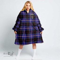 Scottish Dunlop Modern Clan Tartan Oversized Blanket Hoodie - Crest Scottish Plaid Tartan Plaid