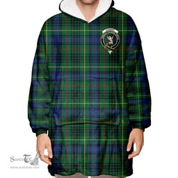 Scottish Stewart Hunting Modern Clan Tartan Oversized Blanket Hoodie - Crest Scottish Plaid Tartan Plaid