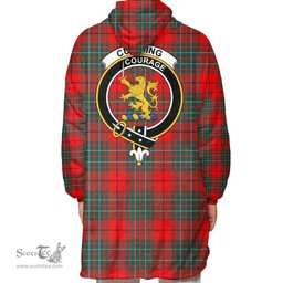 Scottish Cumming Modern Clan Tartan Oversized Blanket Hoodie - Crest Scottish Plaid Tartan Plaid