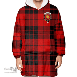 Scottish MacLeod of Raasay Clan Tartan Oversized Blanket Hoodie - Crest Scottish Plaid Tartan Plaid