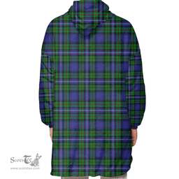 Scottish Robertson Hunting Modern Clan Tartan Oversized Blanket Hoodie - Classic Scottish Plaid Tartan Plaid
