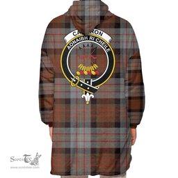 Scottish Cameron of Erracht Weathered Clan Tartan Oversized Blanket Hoodie - Crest Scottish Plaid Tartan Plaid