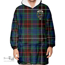 Scottish Fraser Hunting Ancient Clan Tartan Oversized Blanket Hoodie - Crest Scottish Plaid Tartan Plaid