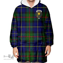 Scottish MacLeod of Harris Modern Clan Tartan Oversized Blanket Hoodie - Crest Scottish Plaid Tartan Plaid
